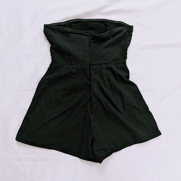 Urban Outfitters Black Cutout Strapless Romper Size Small - Picture 4 of 5